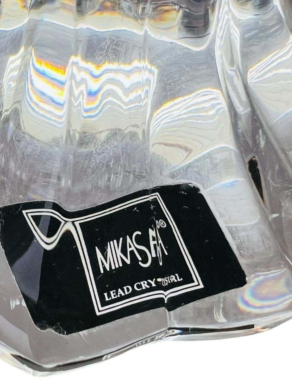 Mikasa Clear Crystal Royal Crown Candle Slovenia Holders -Pair